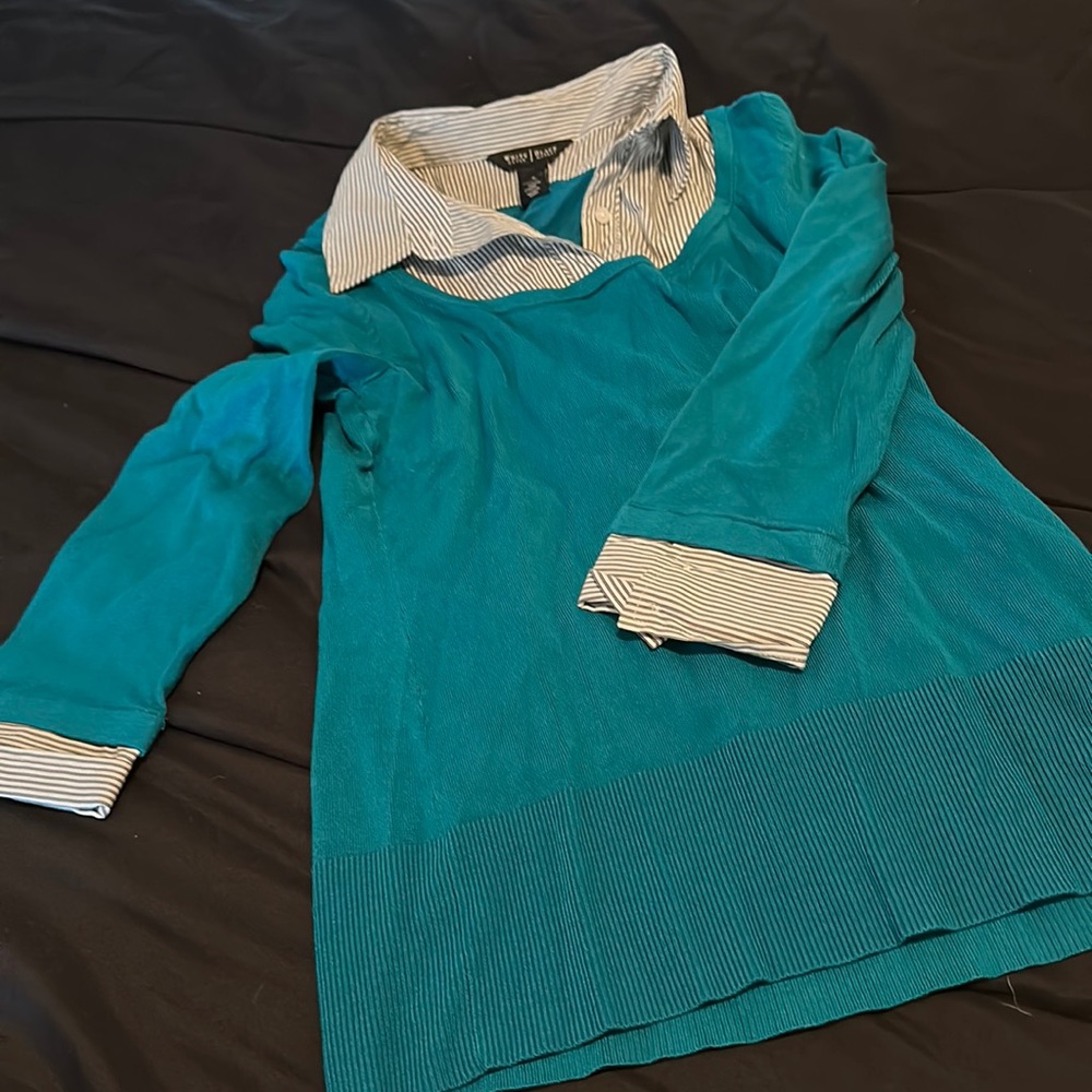 3 for $15 White House Black Market Collared shirt Sweater combo